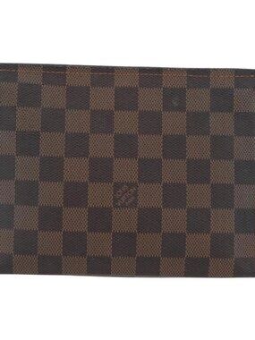 LOUIS VUITTON Damier Ebene Poche Toilette 19 Pouch N47544 LV Auth ka2972